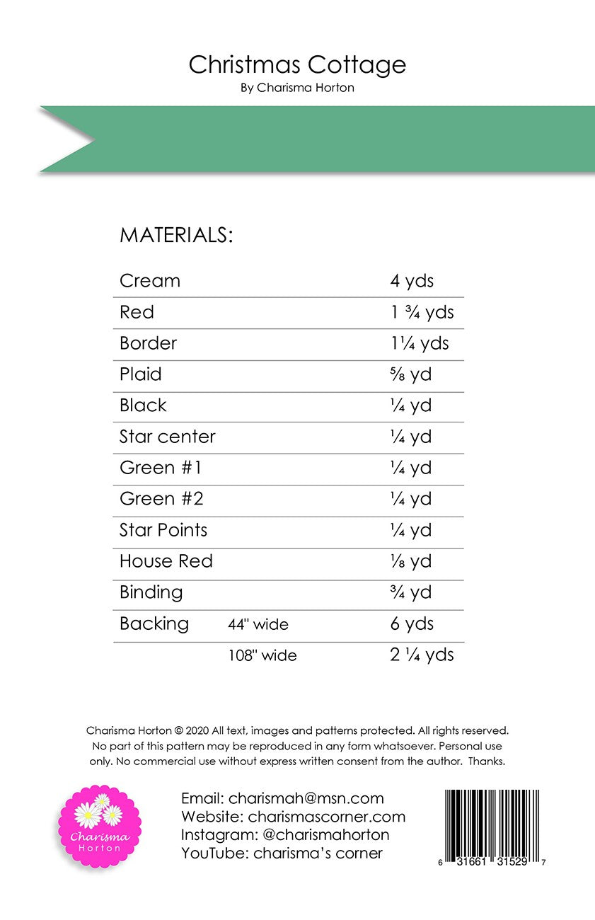 Christmas Cottage # CH241 - Special Order