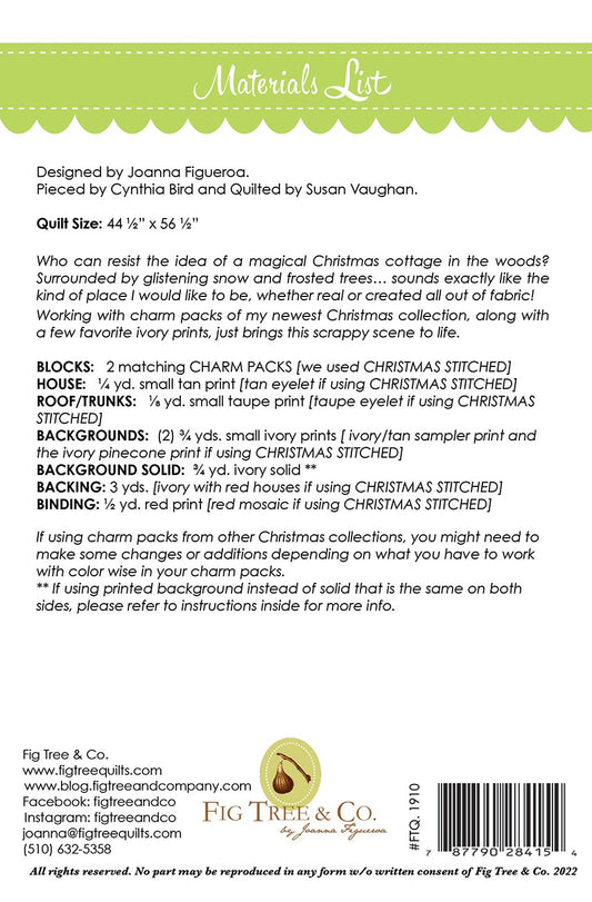 Christmas Cottage Quilt Pattern by Fig Tree & Co.