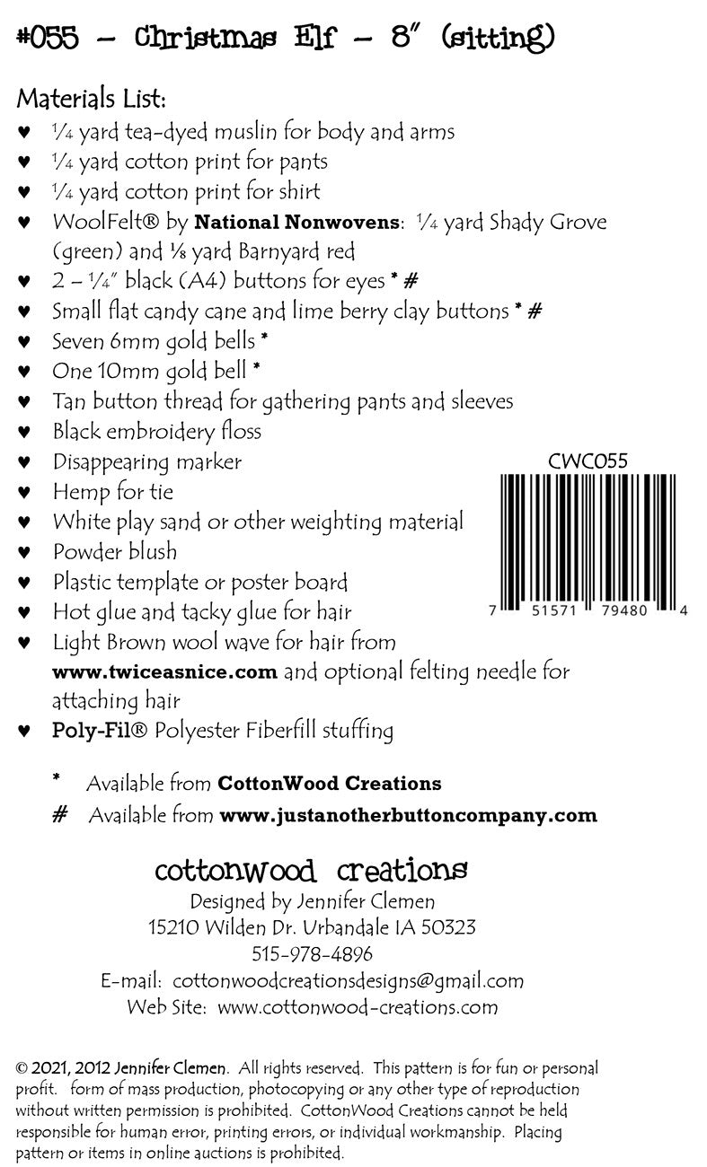 Christmas Elf Pattern # CWC055 - Special Order
