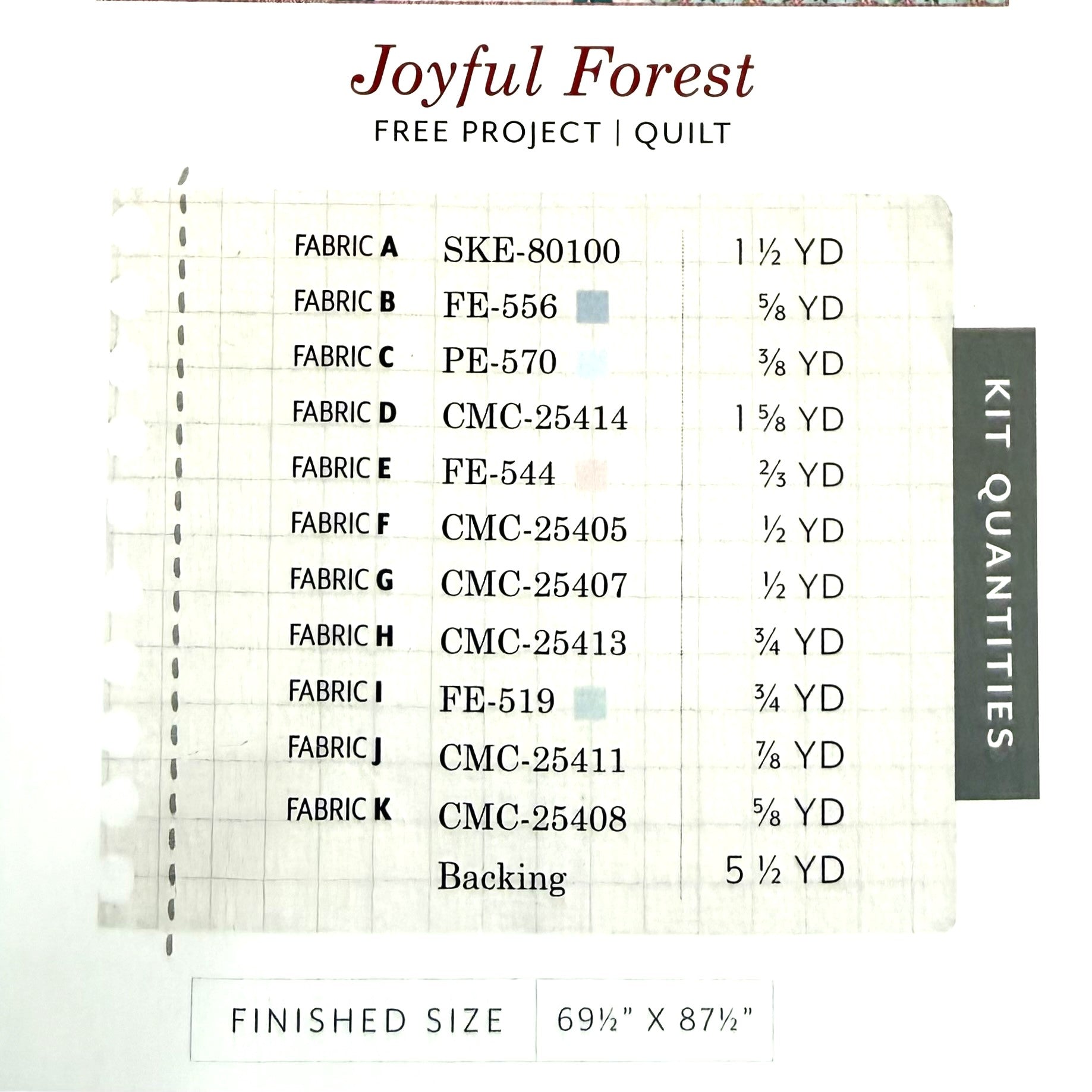 Christmas In Color by AGF Studio : Joyful Forest Quilt Kit