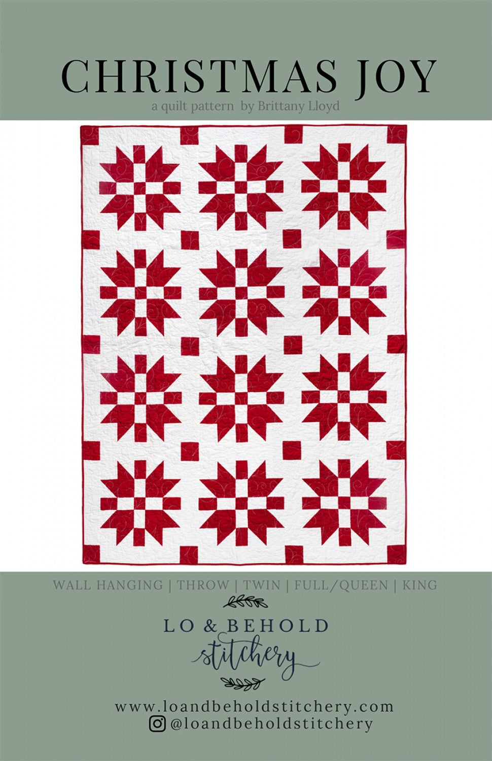Christmas Joy Quilt Pattern by Lo & Behold Stitchery