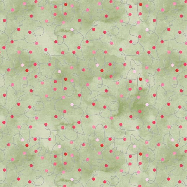 Christmas in Color by Goldi L. Studio : Light String 2447-61 Sage