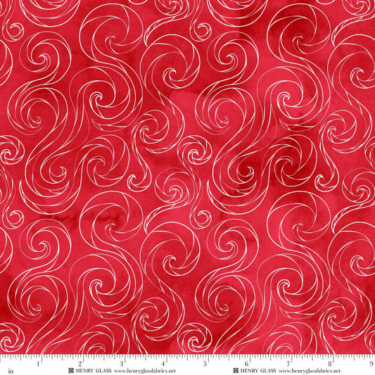 Christmas in Color by Goldi L. Studio : Small Swirls 2452-82 Ruby