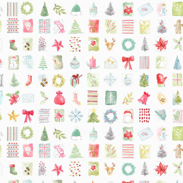 Christmas in Color by Goldi L. Studio : Watercolor Motifs 2454-108 Rainbow
