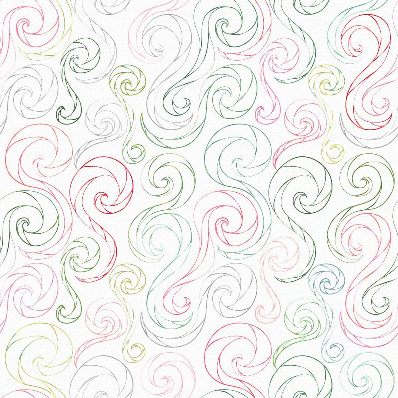 Christmas in Color by Goldi L. Studio : X-Large Swirls 2453-108 Rainbow