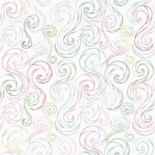 Christmas in Color by Goldi L. Studio : X-Large Swirls 2453-108 Rainbow
