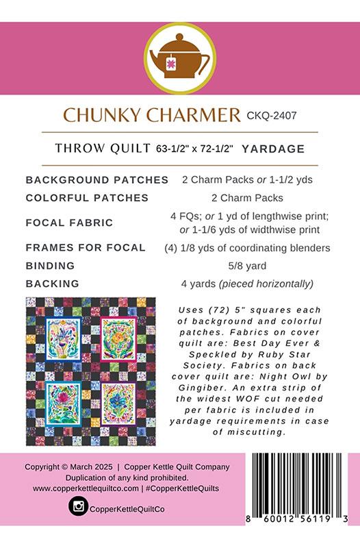 Chunky Charmer Quilt Pattern by Copper Kettle Quilt Co.