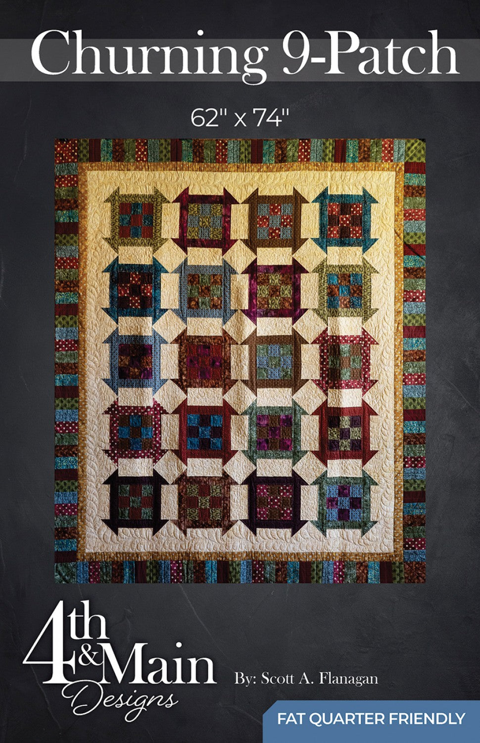 Churning 9-Patch Quilt Pattern by 4th & Main
