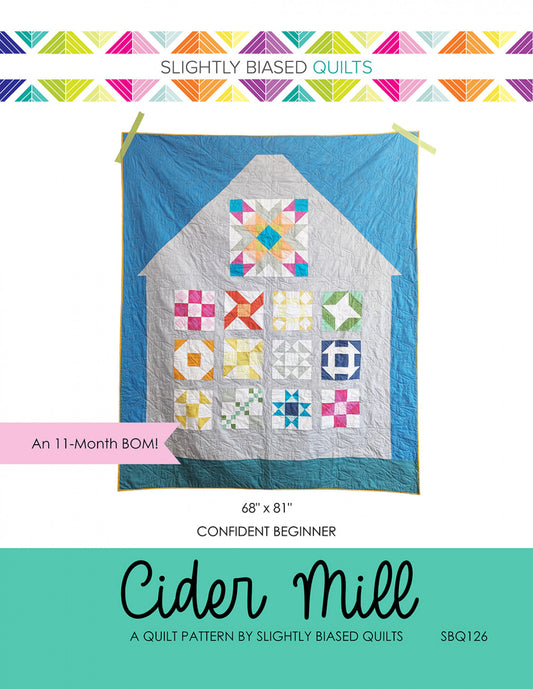 Cider Mill Block of the Month Quilt Pattern by Slightly Biased Quilts