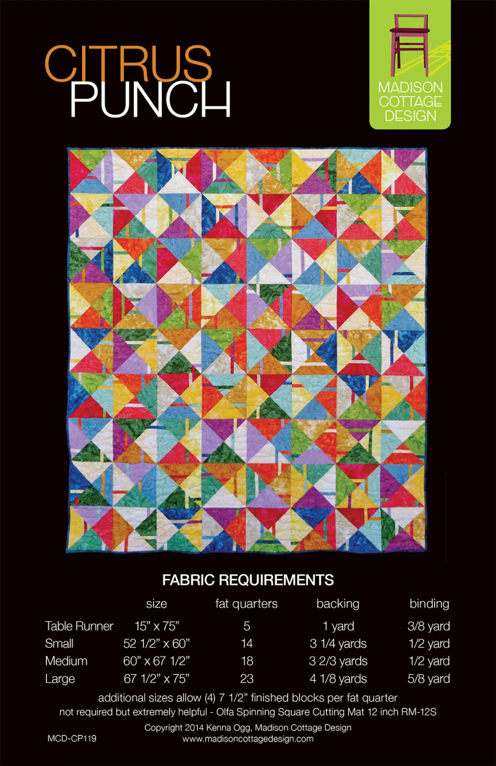 Citrus Punch Quilt Pattern by Madison Cottage Design