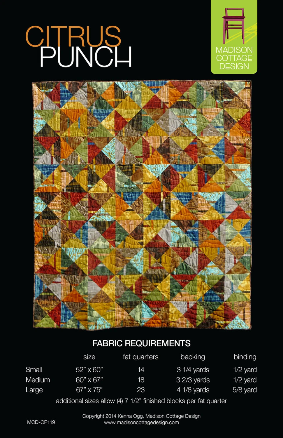 Citrus Punch Quilt Pattern by Madison Cottage Design