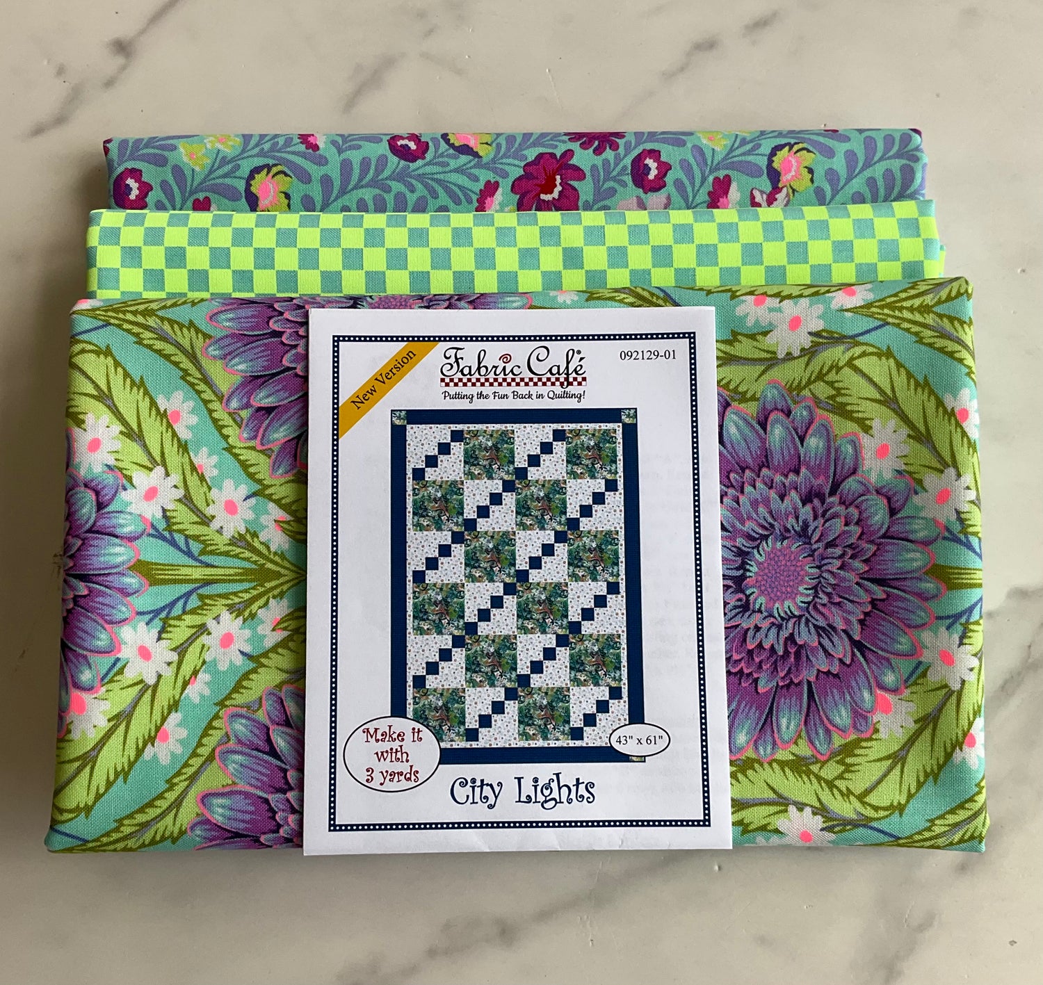 City Lights Quilt Kit featuring Untamed by Tula Pink - 3 Yard Quilt Kit