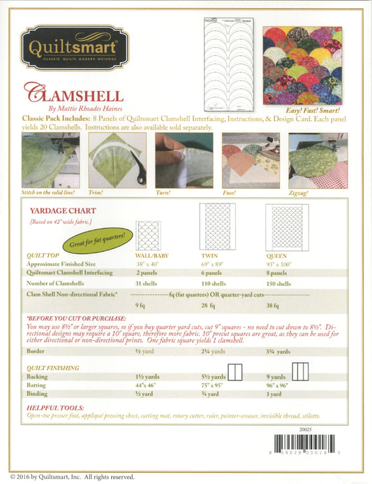 Clamshell Quilt Pattern & Interfacing by QuiltSmart