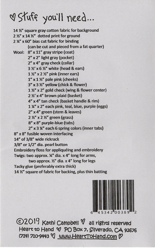 Clothesline Bunny # HTH389- Special Order