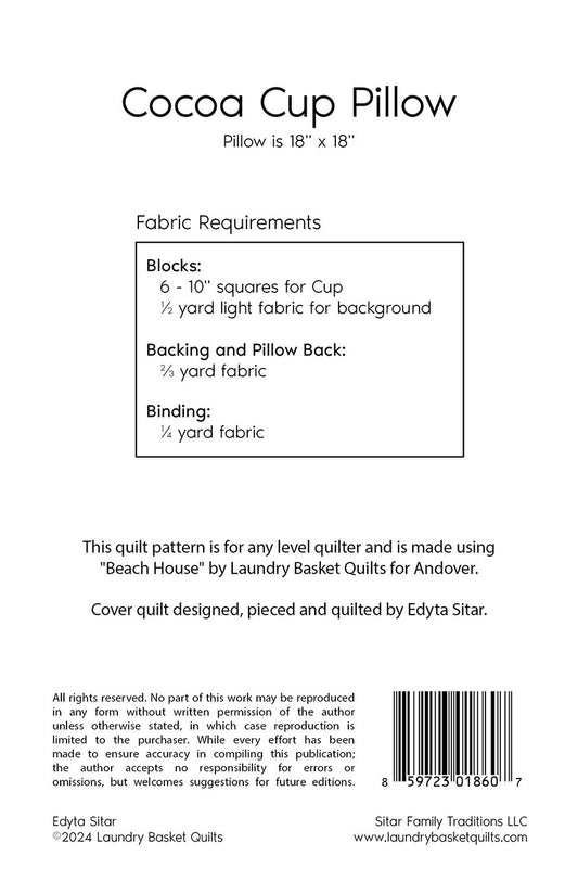 Cocoa Cup Pillow # LBQ-1860-P - Special Order