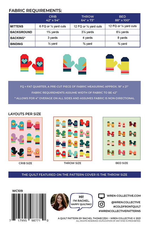Cold Front Quilt Pattern by Wren Collective - Estimated Arrival January 2026