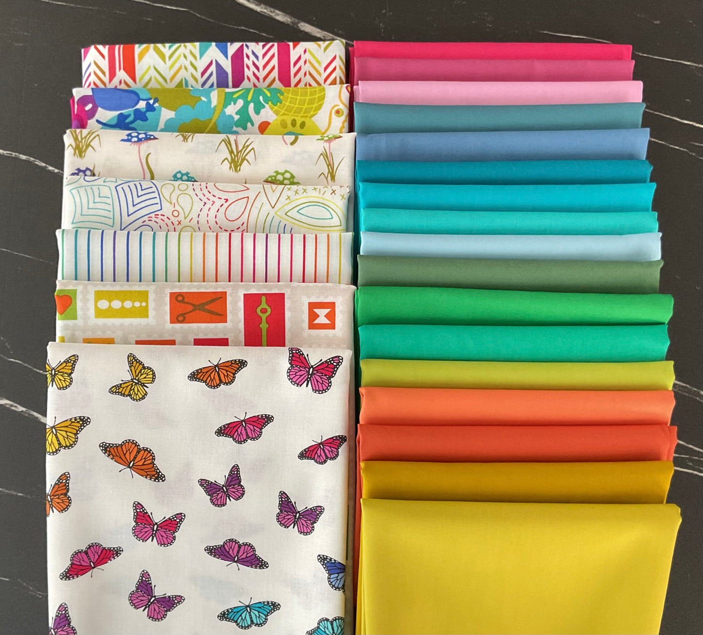 Color Wheel by Alison Glass : Through The Kaleidoscope Light Quilt Kit