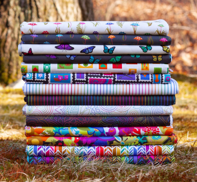 Color Wheel by Alison Glass : Through The Kaleidoscope Light Quilt Kit