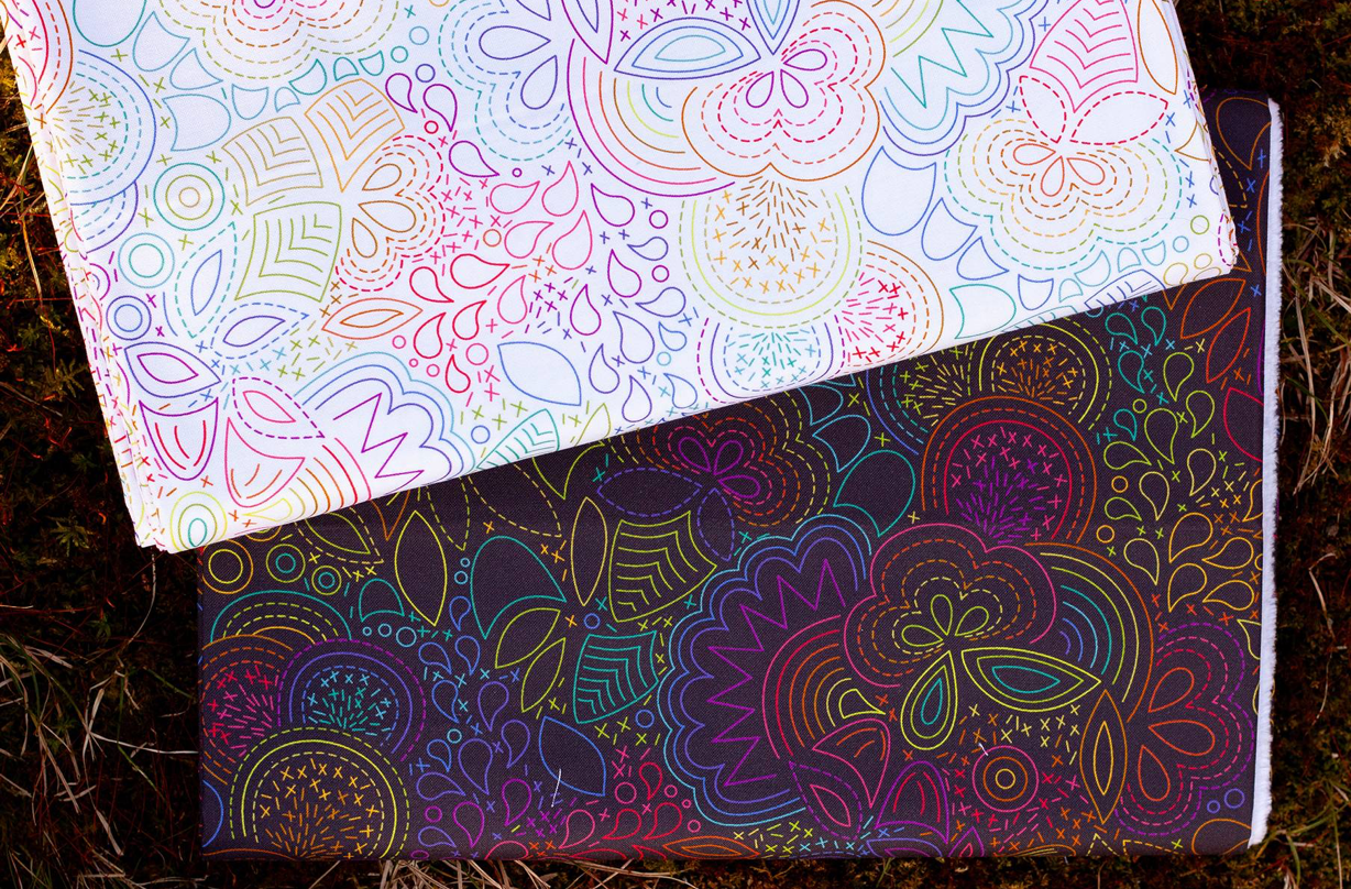 Color Wheel by Alison Glass : Through The Kaleidoscope Light Quilt Kit