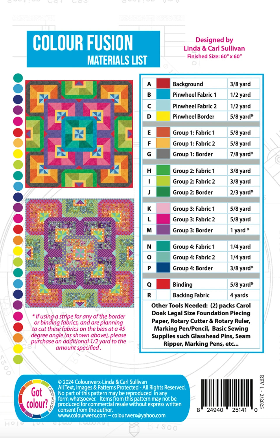 Colour Fusion Quilt Pattern by Colourwerx