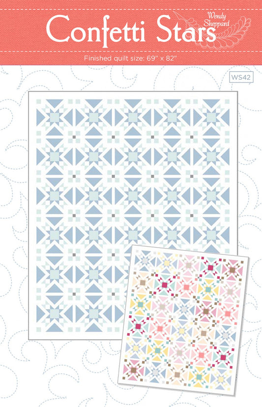 Confetti Stars Quilt Pattern by Wendy Sheppard