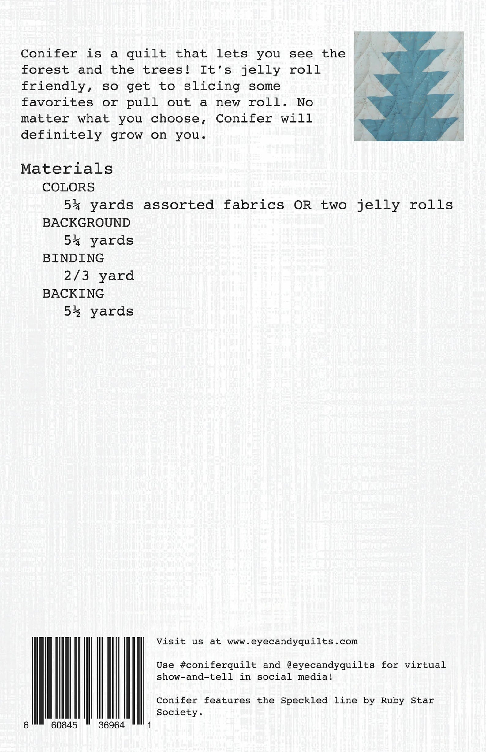 Conifer Quilt Kit featuring Jolly Basics by Ruby Star Society