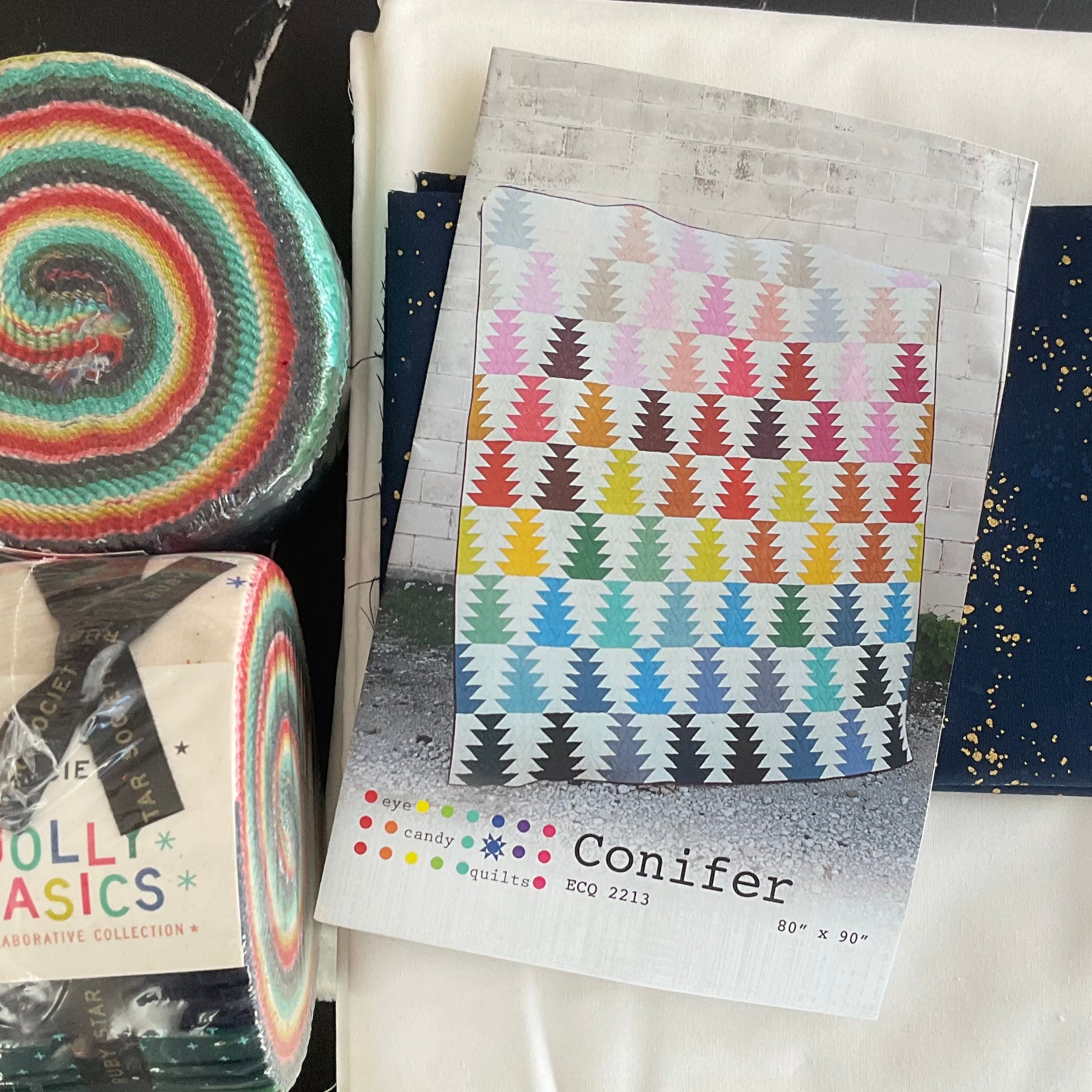 Conifer Quilt Kit featuring Jolly Basics by Ruby Star Society