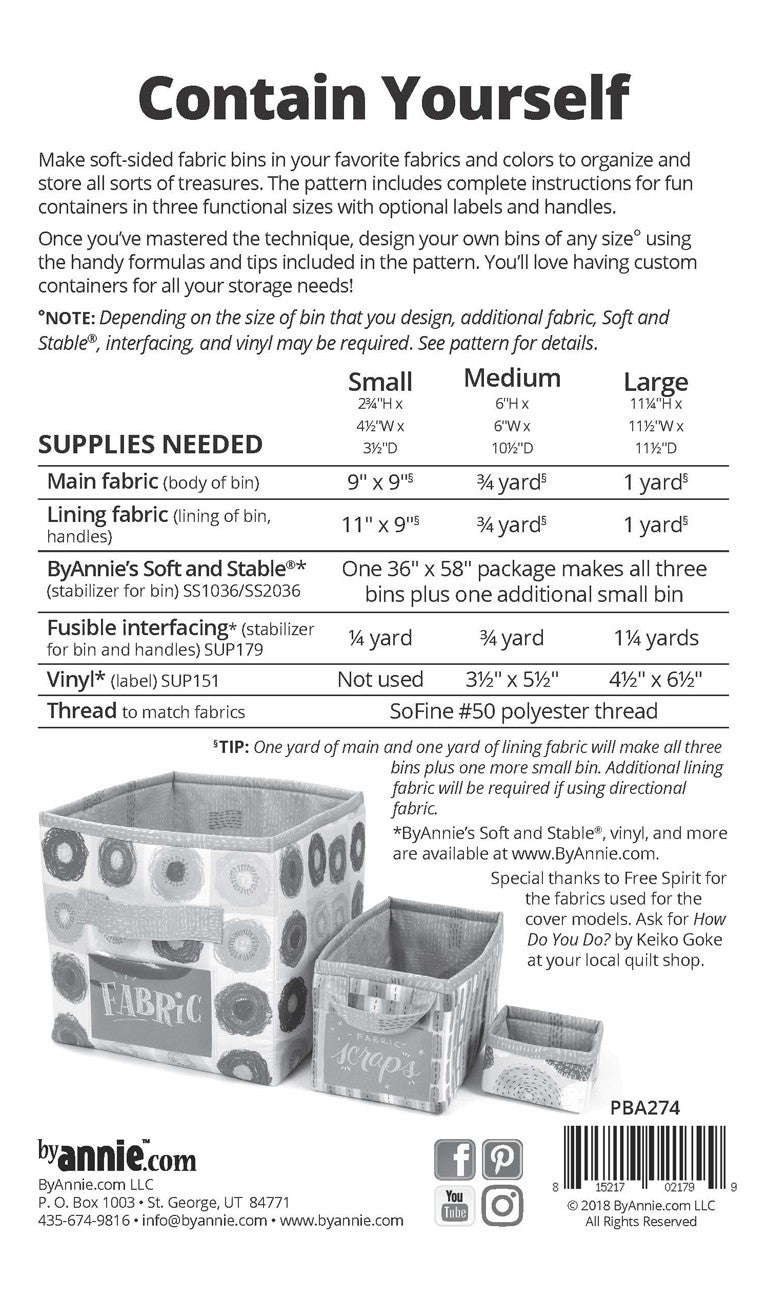 Contain Yourself # PBA274 - Special Order