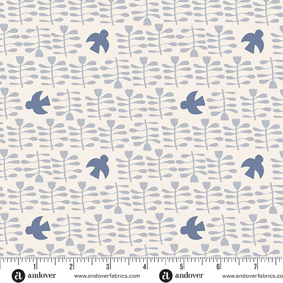 Conway Cottage by Karen Lewis Textiles : Amongst the Flowers Oat A1417-L