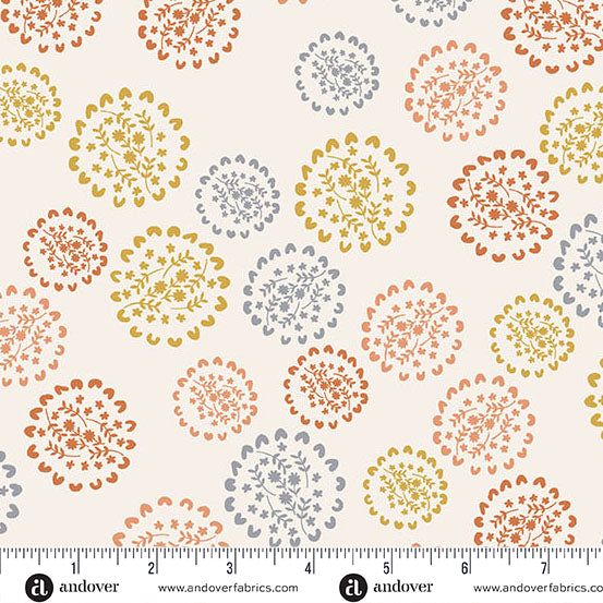 Conway Cottage by Karen Lewis Textiles : Bunches Chalk A1415-L