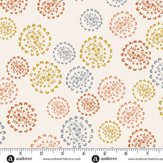 Conway Cottage by Karen Lewis Textiles : Bunches Chalk A1415-L