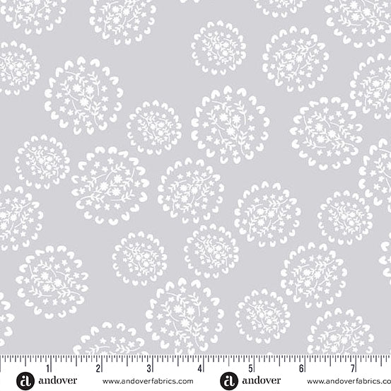 Conway Cottage by Karen Lewis Textiles : Bunches Lavender Grey A1415-C