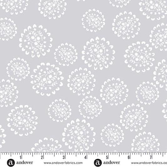 Conway Cottage by Karen Lewis Textiles : Bunches Lavender Grey A1415-C