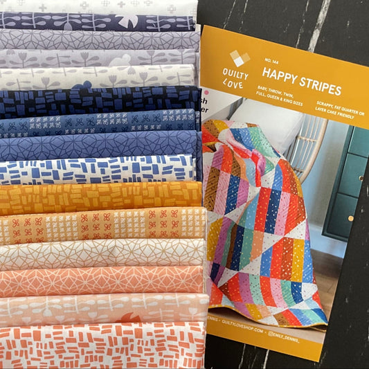 Conway Cottage by Karen Lewis Textiles : Happy Stripes Quilt Kit