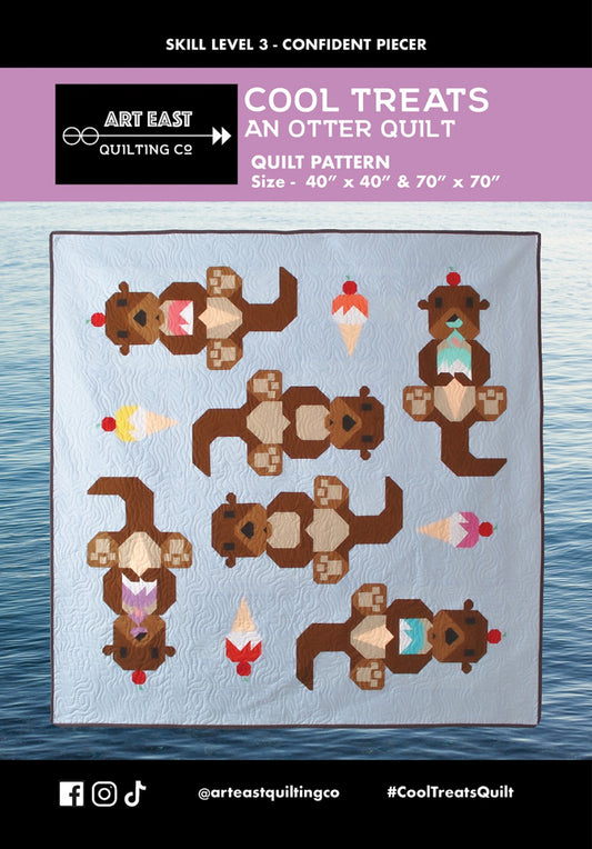 Cool Treats An Otter Quilt Pattern by Art East Quilting Co
