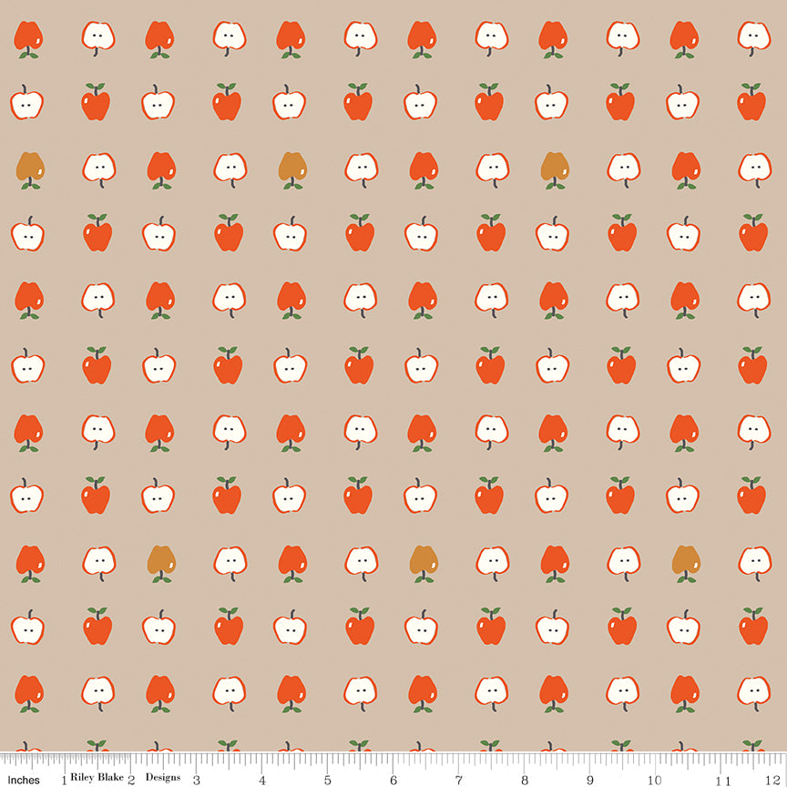 Cotton Nook by Minki Kim : Apples Biscuit C17972-BISCUIT