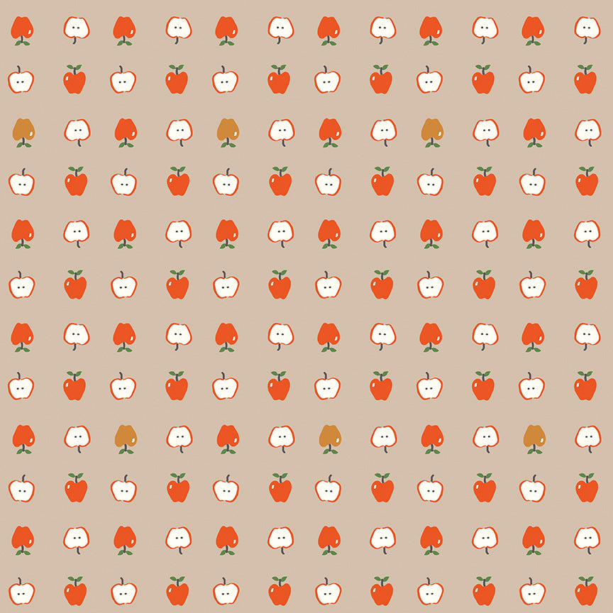 Cotton Nook by Minki Kim : Apples Biscuit C17972-BISCUIT