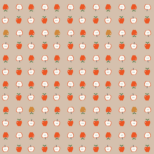 Cotton Nook by Minki Kim : Apples Biscuit C17972-BISCUIT