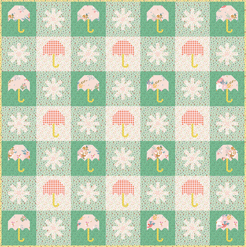 Cotton Nook by Minki Kim : Chance of Rain Quilt Kit