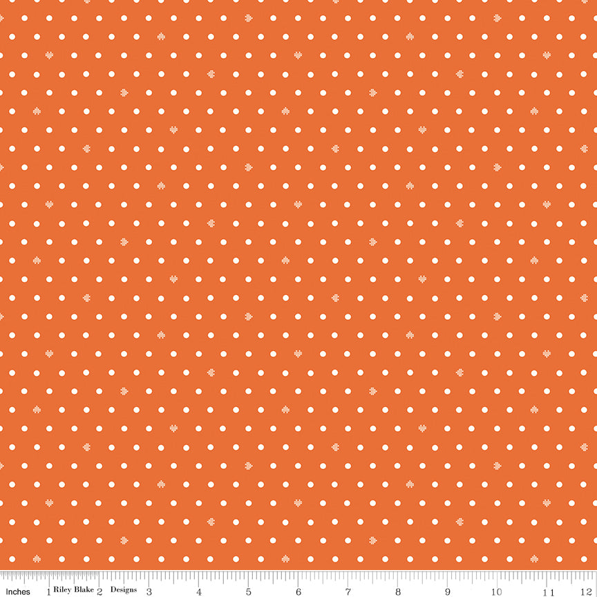 Cotton Nook by Minki Kim : Dots Orange C17977-ORANGE