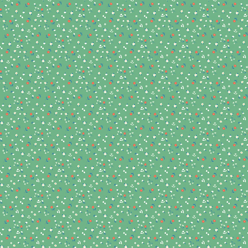 Cotton Nook by Minki Kim : Flowers Green C17975-GREEN