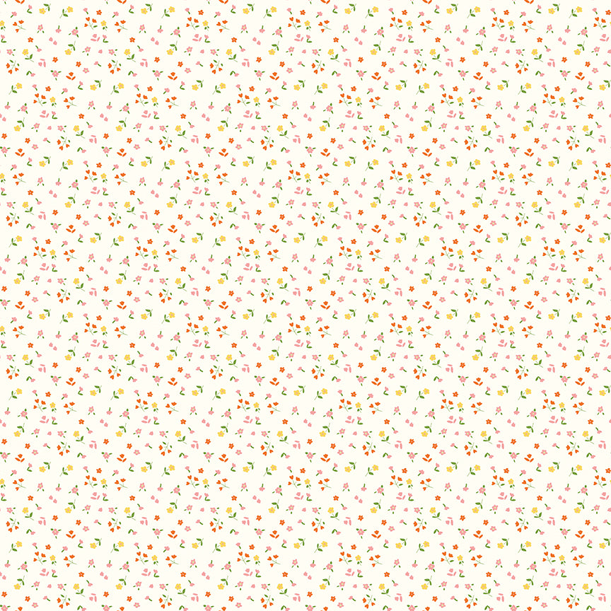 Cotton Nook by Minki Kim : Flowers Vintage White C17975-VINTAGEWHITE