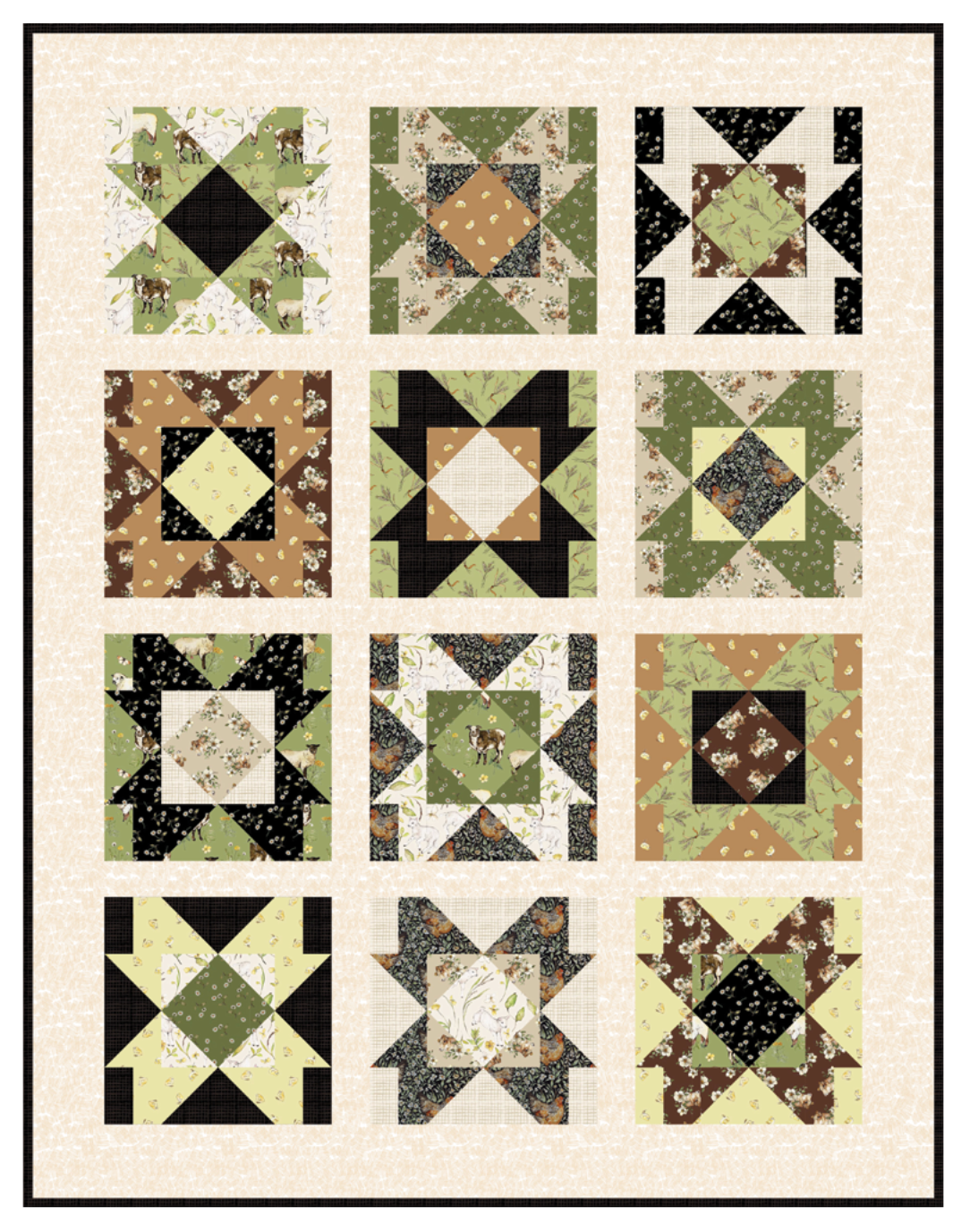 Countryside Comforts by Jane Carkill - Prairie Rose Quilt Front