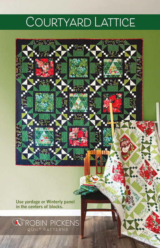 Courtyard Lattice Quilt Pattern featuring Winterly by Robin Pickens