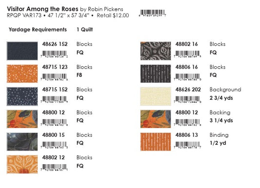 Coven by Robin Pickens : Visitor Among the Roses Quilt Kit