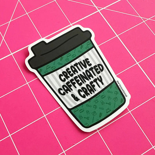 Creative, Caffeinated & Crafty Coffee Sticker by Sassafras Lane