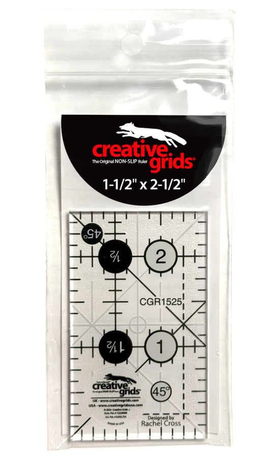 Creative Grids Quilt Ruler 1-1/2in x 2-1/2in Rectangle CGR1525