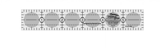 Creative Grids Quilt Ruler 1in x 6in Rectangle CGR106