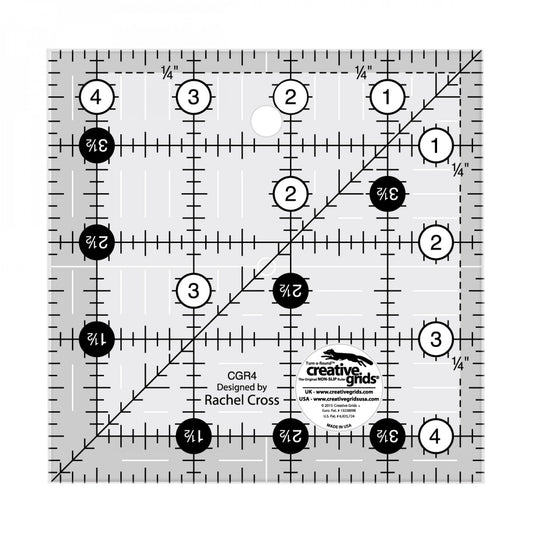 Creative Grids Quilt Ruler 4-1/2in Square CGR4