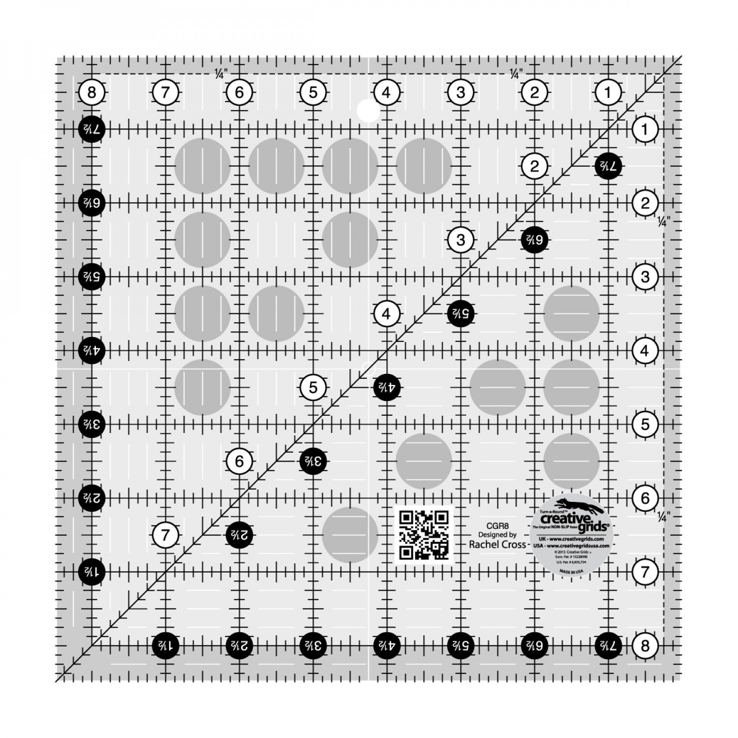 Creative Grids Quilt Ruler 8-1/2in Square CGR8
